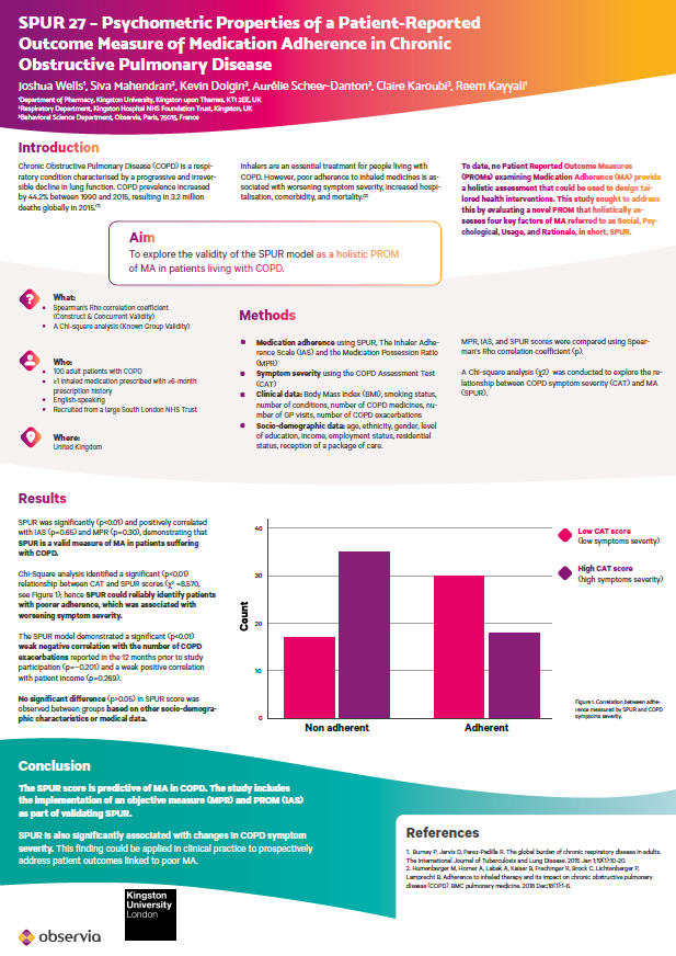 Discover how SPUR predicts COPD patient compliance and symptom severity